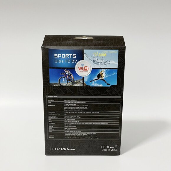 4K Action Camera HD WiFi Waterproof 30M Sports Camera - Picture 8 of 8